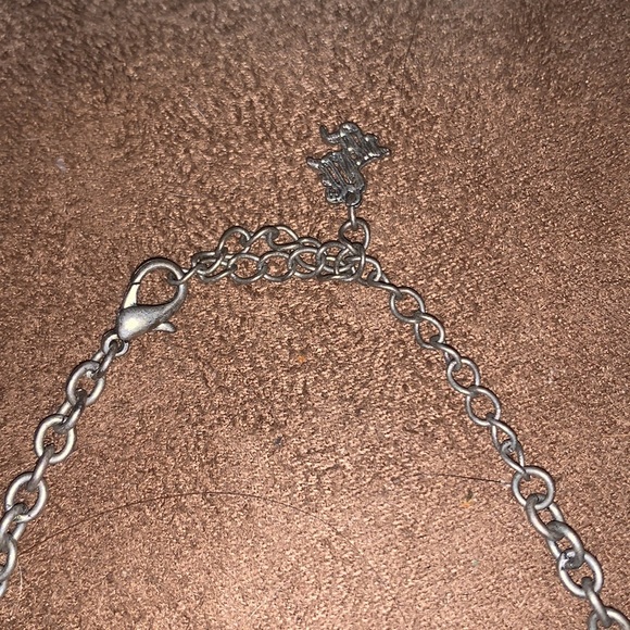Silver Tone Heart with Chain and Key - Picture 2 of 4